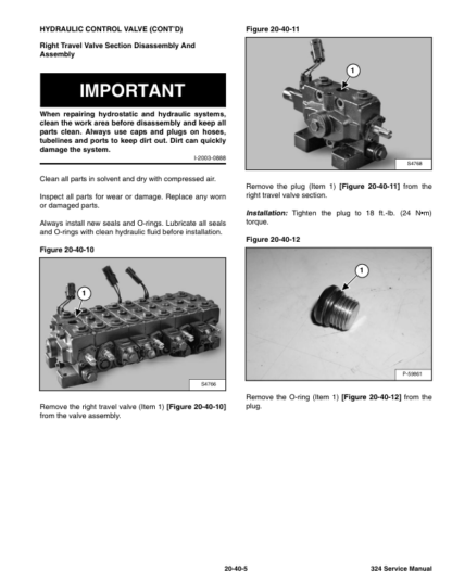 Bobcat 324 Excavator Service Manual SN AKY511001 - Image 7