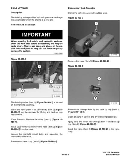 Bobcat 325 328 Excavator Service Manual SN 232511001 232411001 - Image 9