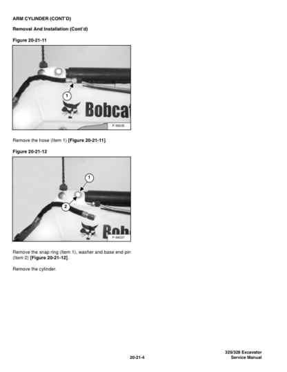 Bobcat 325 328 Excavator Service Manual SN 234111001 234211001 - Image 8