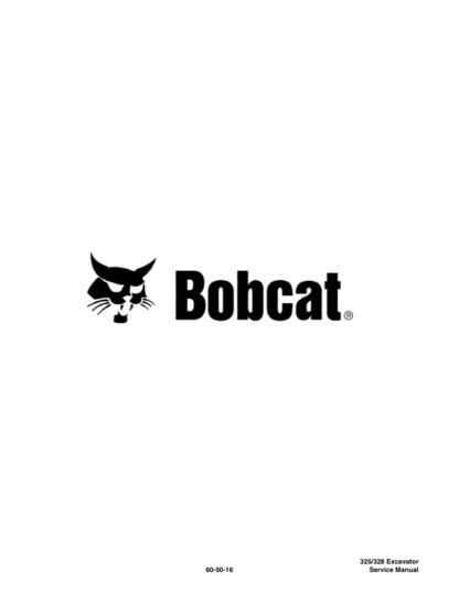Bobcat 325 328 Excavator Service Manual SN 234111001 234211001 - Image 12