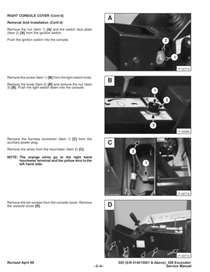 Bobcat X325 X328 Excavator Service Manual SN 514013001 516611001 - Image 8