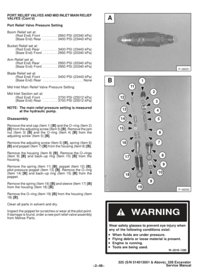 Bobcat X325 X328 Excavator Service Manual SN 514013001 516611001 - Image 7