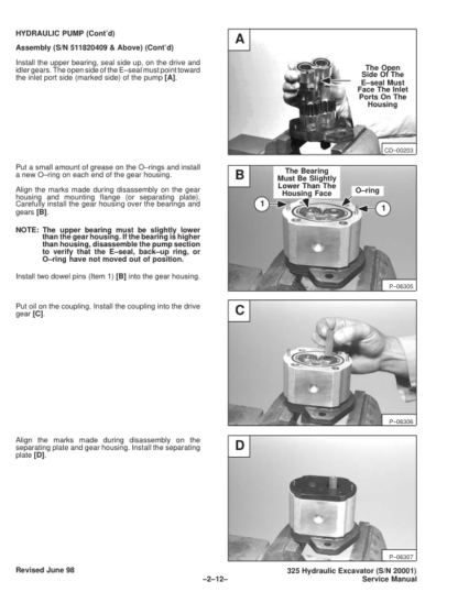 Bobcat X325 Excavator Service Manual SN 511820001 - Image 10