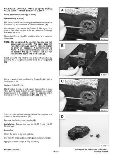 Bobcat X325 Excavator Service Manual SN 511820001 - Image 11