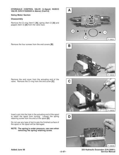 Bobcat X325 Excavator Service Manual SN 511820001 - Image 6