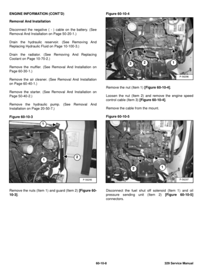 Bobcat 329 Excavator Service Manual SN A2PG11001 - Image 8