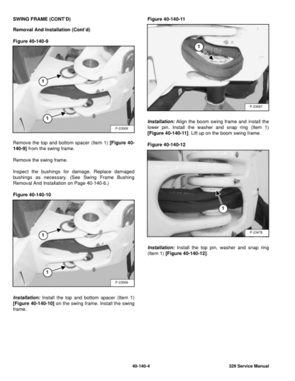 Bobcat 329 Excavator Service Manual SN AACL11001 A9K211001 - Image 8