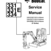 Bobcat 331 331E 334 Excavator Service Manual SN 232- - Image 2