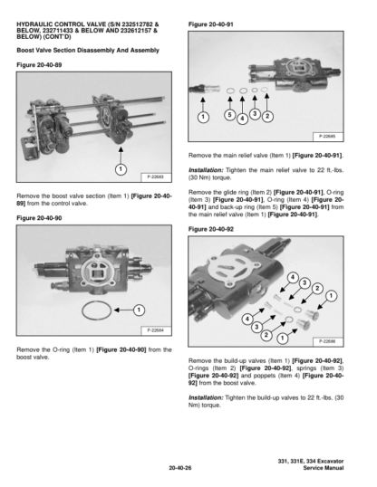 Bobcat 331 331E 334 Excavator Service Manual SN 232- - Image 7