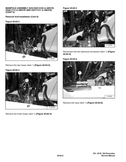 Bobcat 331 331E 334 Excavator Service Manual SN 232- - Image 10
