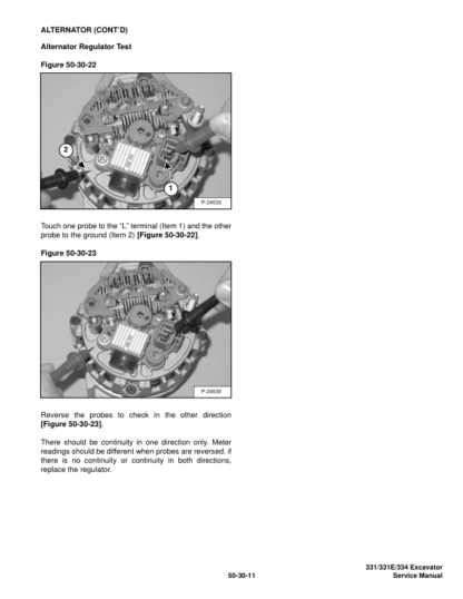 Bobcat 331 331E 334 Excavator Service Manual SN 234- 334- - Image 9