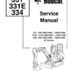 Bobcat 331 331E 334 Excavator Service Manual SN 234- 334- - Image 2