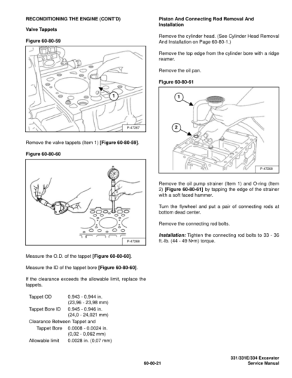 Bobcat 331 331E 334 Excavator Service Manual SN 234- 334- - Image 10