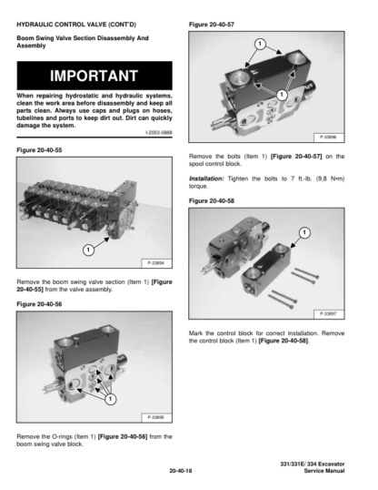 Bobcat 331 331E 334 Excavator Service Manual SN 234- 334- - Image 8