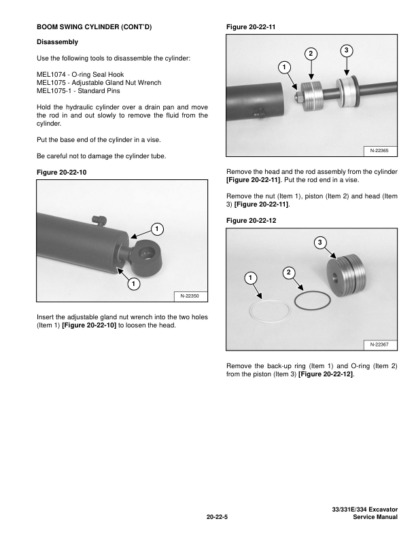 Bobcat 331 331E 334 Excavator Service Manual SN 234- 334- - Image 6