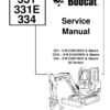 Bobcat 331 331E 334 Excavator Service Manual SN 234313000 - Image 2