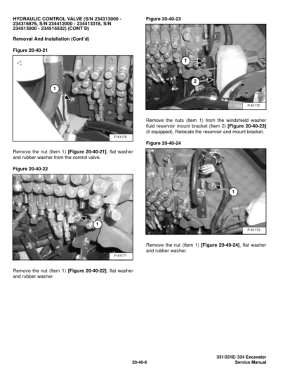 Bobcat 331 331E 334 Excavator Service Manual SN 234313000 - Image 6