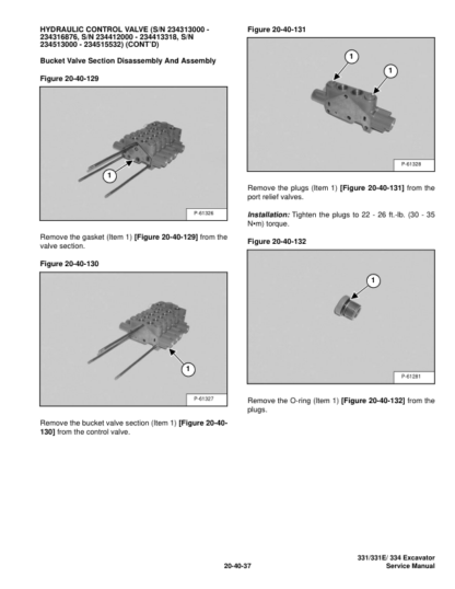 Bobcat 331 331E 334 Excavator Service Manual SN 234313000 - Image 7
