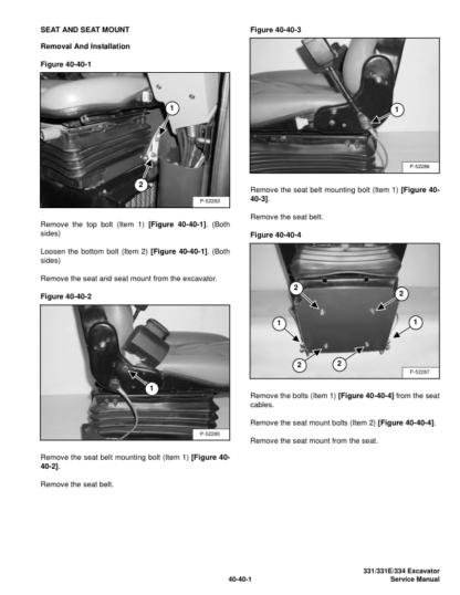 Bobcat 331 331E 334 Excavator Service Manual SN 234313000 - Image 10