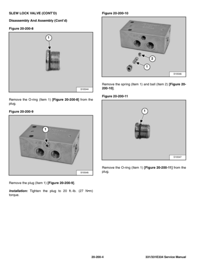 Bobcat 331 331E 334 Excavator Service Manual SN AACS11001 - Image 10