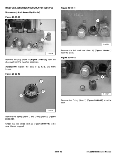 Bobcat 331 331E 334 Excavator Service Manual SN AACS11001 - Image 7