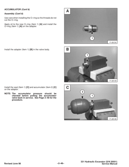 Bobcat X331 Excavator Service Manual SN 511920001 - Image 8