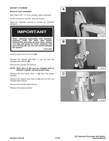 Bobcat X331 Excavator Service Manual SN 511920001 - Image 9