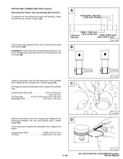 Bobcat X331 Excavator Service Manual SN 512911001 512912999 - Image 11