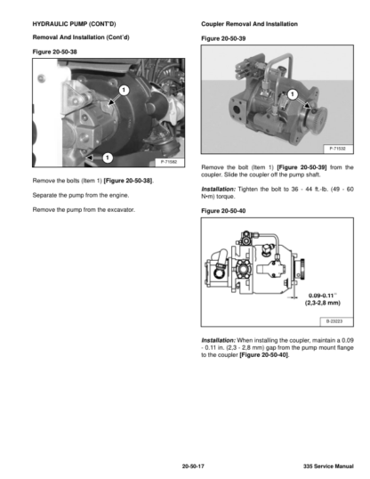 Bobcat 335 Compact Excavator Service Manual SN A16U11001 - Image 6