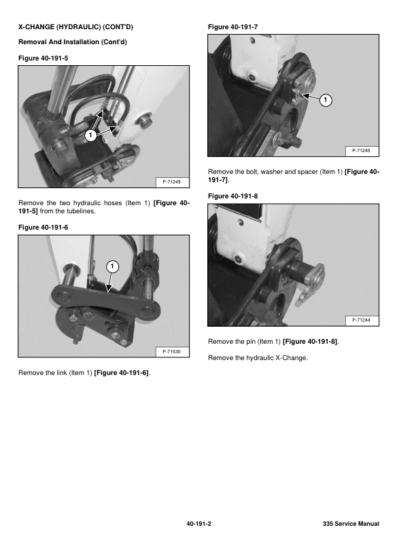 Bobcat 335 Compact Excavator Service Manual SN A16U11001 - Image 10