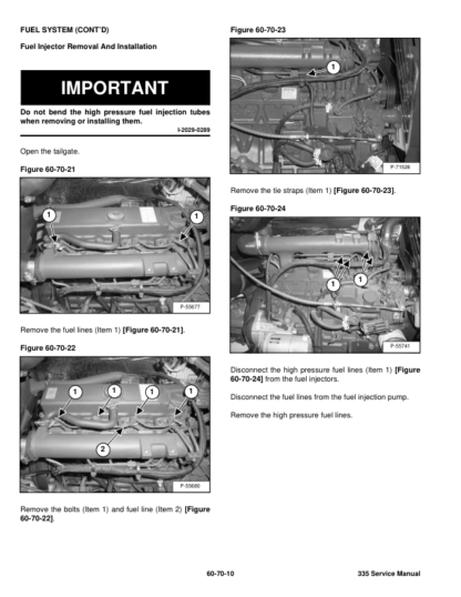 Bobcat 335 Compact Excavator Service Manual SN A16U11001 - Image 11