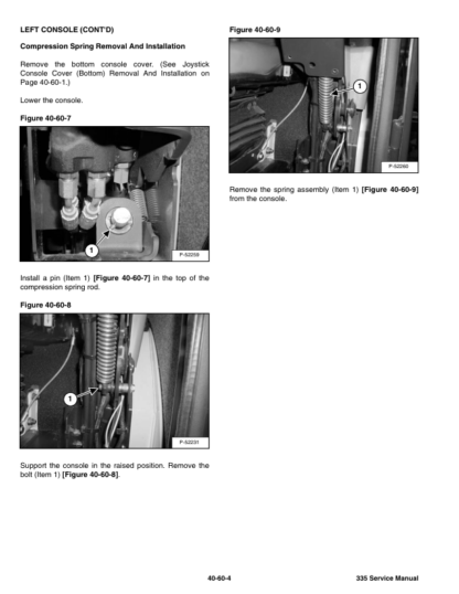 Bobcat 335 Compact Excavator Service Manual SN AAD111001 A9KA11001 - Image 10