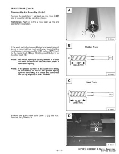 Bobcat X337 X341 Excavators Service Manual SN 515411001 230611001 - Image 9