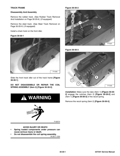 Bobcat 337 341 Excavators Service Manual SN AAC811001 A9W711001 A9W911001 - Image 9