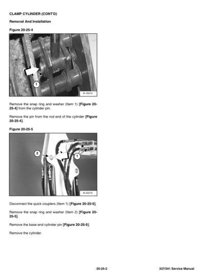 Bobcat 337 341 Excavators Service Manual SN AAC811001 A9W711001 A9W911001 - Image 6