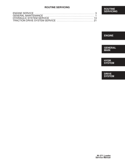 Bobcat 371 Skid Steer Loader Service Manual Gasoline L P Gas - Image 4