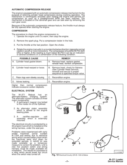 Bobcat 371 Skid Steer Loader Service Manual Gasoline L P Gas - Image 8