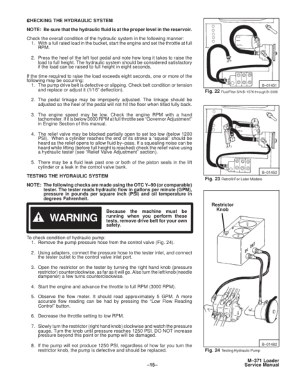 Bobcat 371 Skid Steer Loader Service Manual Gasoline L P Gas - Image 9