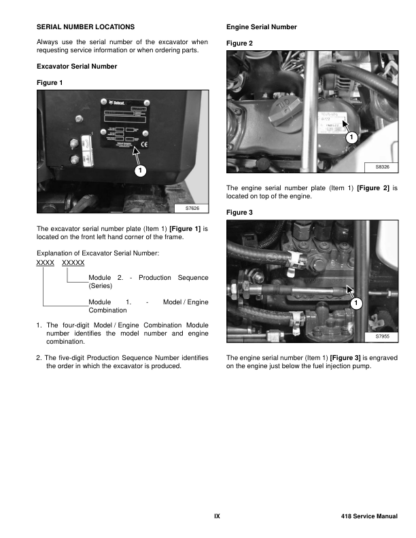 Bobcat 418 Excavator Service Manual SN AB4711001 - Image 5