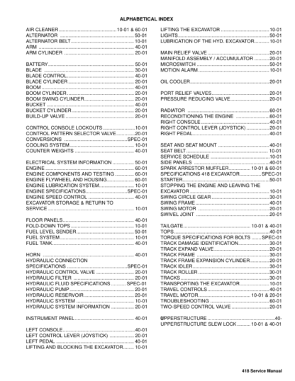 Bobcat 418 Excavator Service Manual SN AB4711001 - Image 3