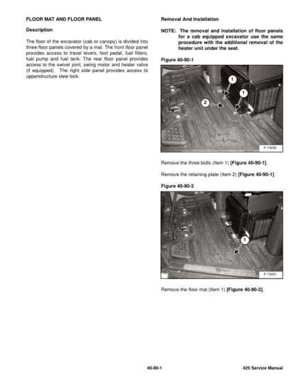 Bobcat 425 428 Excavators Service Manual SN A1HW11001 - Image 9