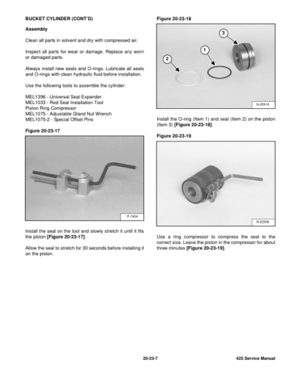Bobcat 425 428 Excavators Service Manual SN A1HW11001 - Image 7