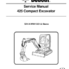 Bobcat 425 428 Excavators Service Manual SN A1HW11001 - Image 2