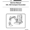 Bobcat 425 428 Excavators Service Manual SN AACJ11001 A9K311001 A9K411001 - Image 2