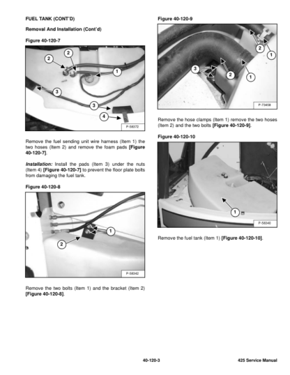 Bobcat 425 Excavator Service Manual SN A1HW11001 - Image 9