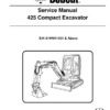 Bobcat 425 Excavator Service Manual SN A1HW11001 - Image 2