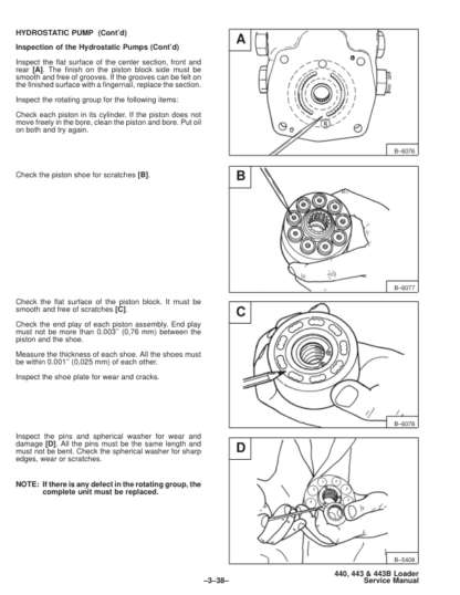 Bobcat 440 443 443B Skid Steer Loaders Service Manual - Image 5