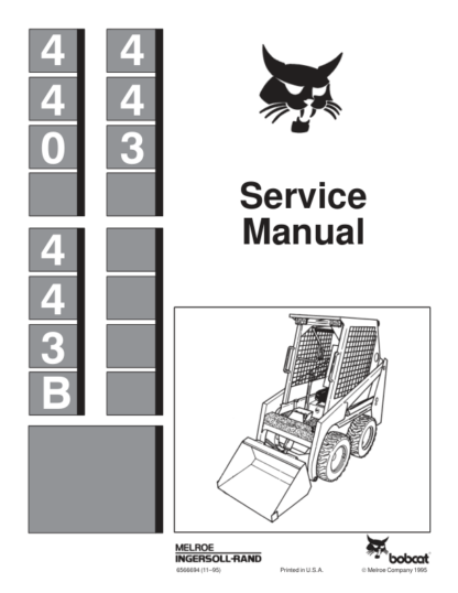 Bobcat 440 443 443B Skid Steer Loaders Service Manual - Image 2