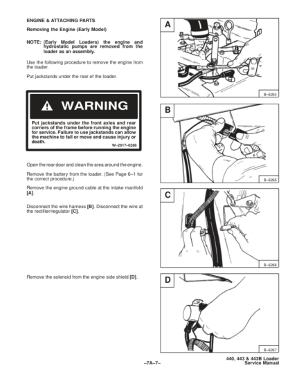 Bobcat 440 443 443B Skid Steer Loaders Service Manual - Image 9
