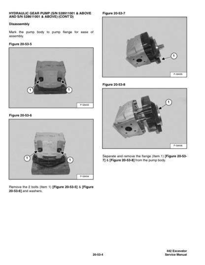 Bobcat 442 Excavator Service Manual SN 522311001 528911001 528611001 - Image 7